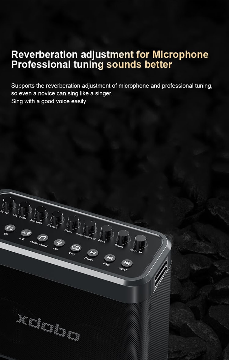 Loa Di động Bluetooth Karaoke Xdobo Tuner – Công Suất 200w Tặng Kèm 2 Micro