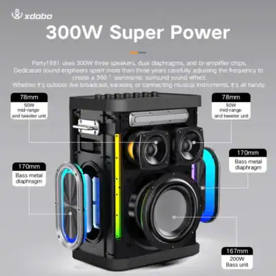 Loa di động bluetooth karaoke Xdobo PARTY 1981 – công suất 300W