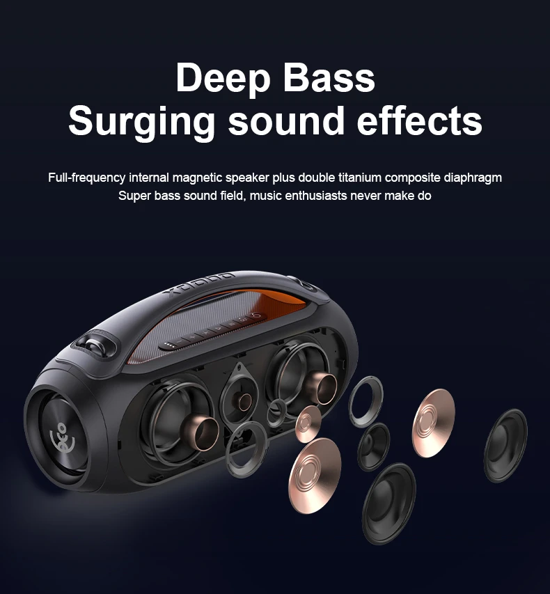 Loa di động bluetooth karaoke Xdobo VIBE PLUS KTV – Tặng kèm 2 micro cao cấp