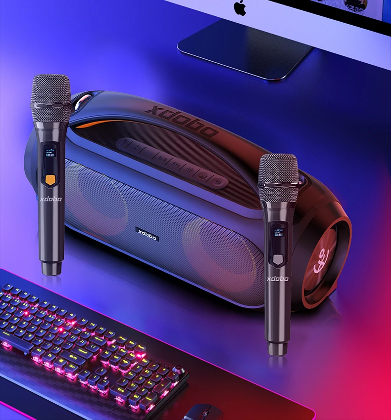 Loa di động bluetooth karaoke Xdobo VIBE PLUS KTV – Tặng kèm 2 micro cao cấp