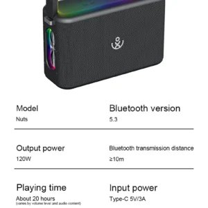 Loa di động bluetooth karaoke Xdobo NUTS – công suất 100W tặng kèm 2 micro