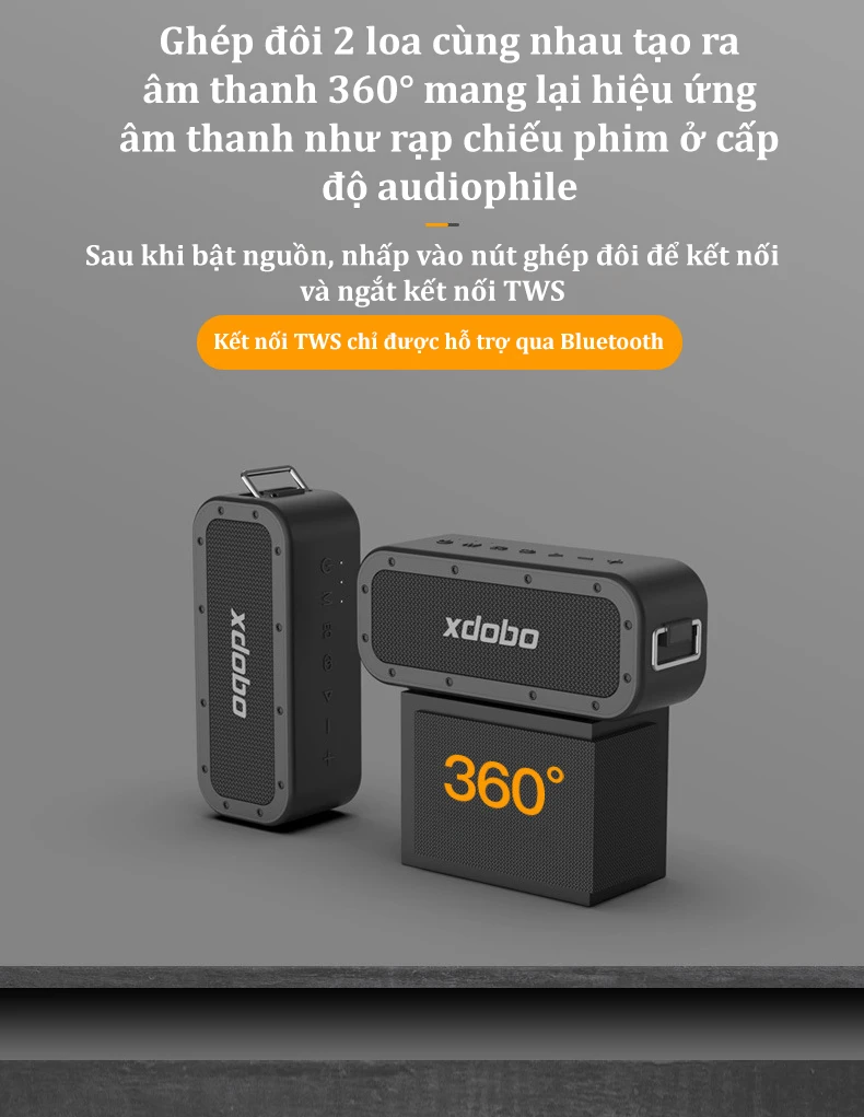 Loa di động bluetooth Xdobo Wake 1983 Plus Công Suất 80W